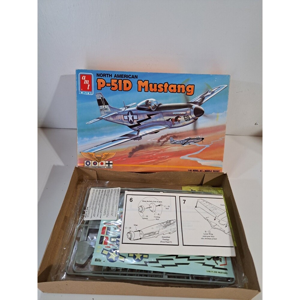 NOB AMT/Ertl 8880 1:48 Scale North American P-51D Airplane Model Kit